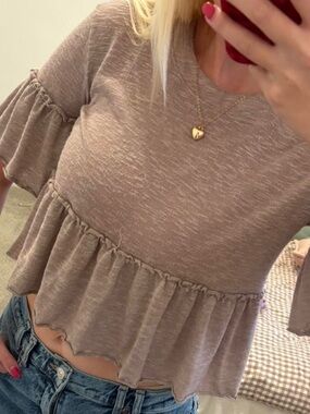 Altar'd State brown babydoll top!!